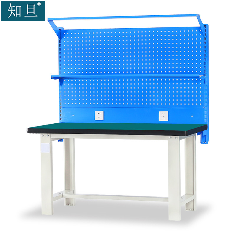 知旦重型工作台1200*750*800+920mm钳工操作维修台实验台690029灯架棚板双挂板 钳工工作台/张