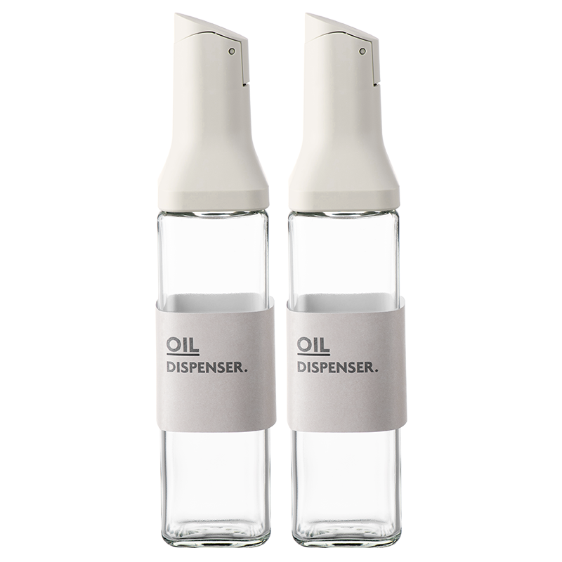 美厨（maxcook）自动开合油壶 玻璃油壶500ML 调料瓶酱油醋瓶 2只 MCPJ5011 玻璃油壶油罐/个