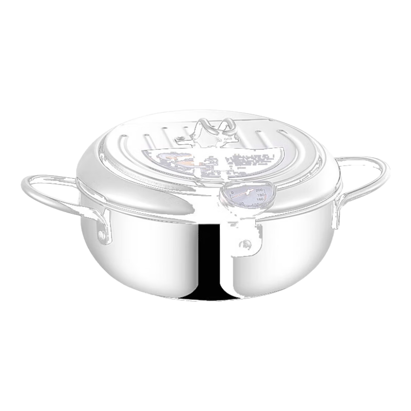 美厨（maxcook）油炸锅汤锅20cm 304不锈钢控温汤锅平底锅 电磁炉明火通用MCT6945 油炸锅/个