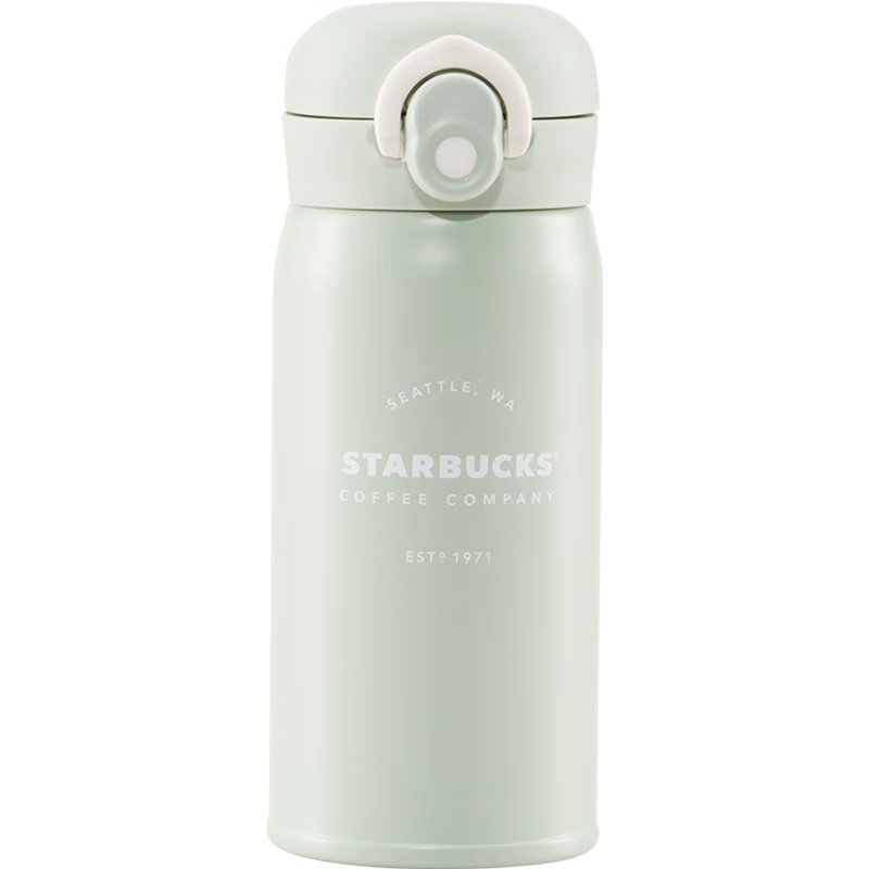星巴克（Starbucks）膳魔师绿色Logo保温保冷杯350ml仙雾绿便携运动水杯咖啡杯 保温杯/个