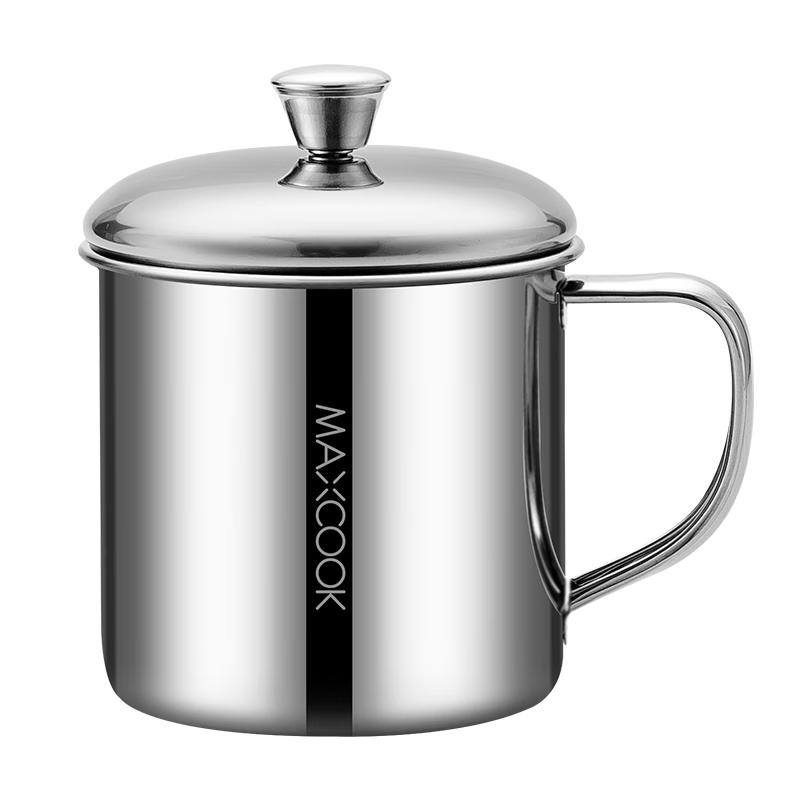 美厨（maxcook）316L不锈钢杯子带盖 家用水杯口杯泡茶杯学生大容量550ml MCB9705 316L不锈钢口杯/个