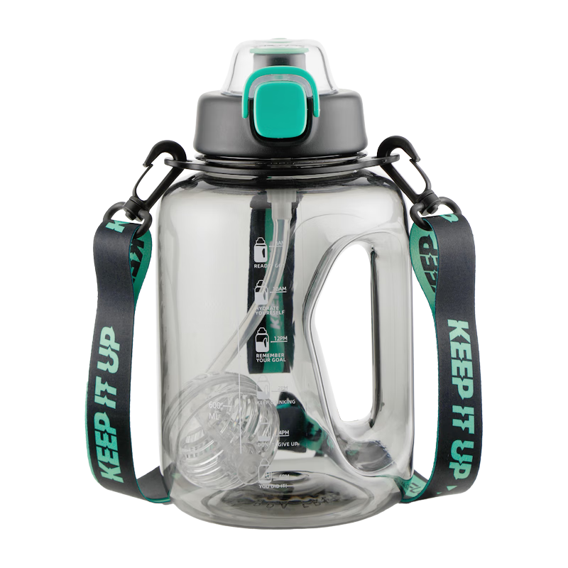富光吨杯桶大容量塑料杯水杯Tritan刻度吸管运动户外水壶杯子1700ML 杯/个