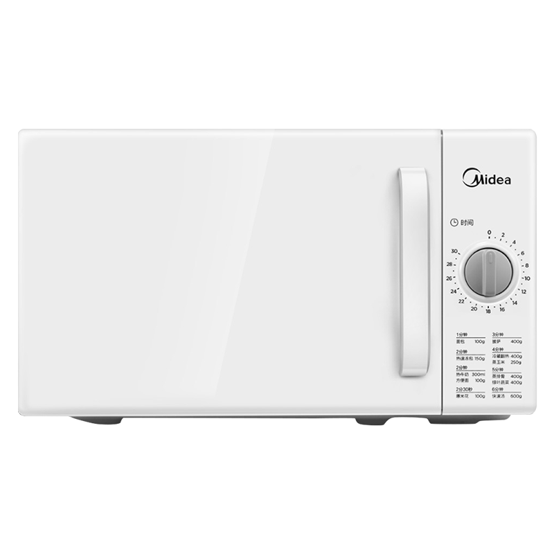 美的（Midea）快捷家用微波炉家用小型迷你360°转盘加热 旋钮操控易洁内胆时间调节20升（PM2000） PM2000/台