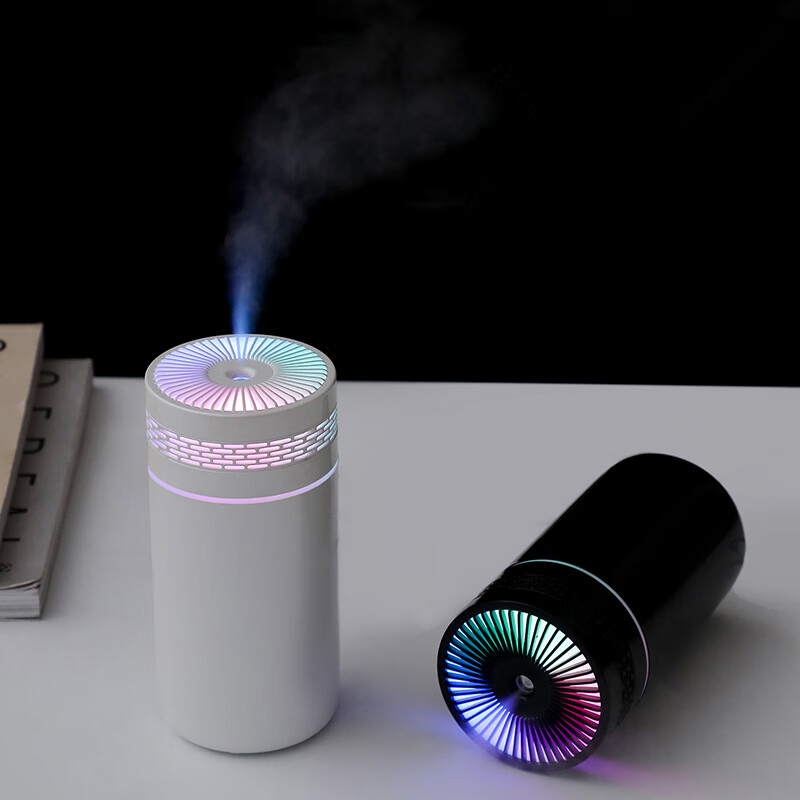 爱芙琳七夕情人节礼物送女友加湿器迷你办公室桌面卧室闺蜜公司伴手礼定制生日礼物女送女朋友闺蜜 炫彩灯加湿器 白色/盒