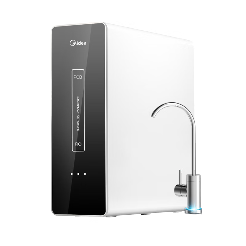 美的（Midea）净水器家用大通量厨下式RO反渗透纯水净饮直饮一体机官方前十名麒麟0阻垢剂无罐鲜活母婴安心直饮 MRO1891A-400G/台