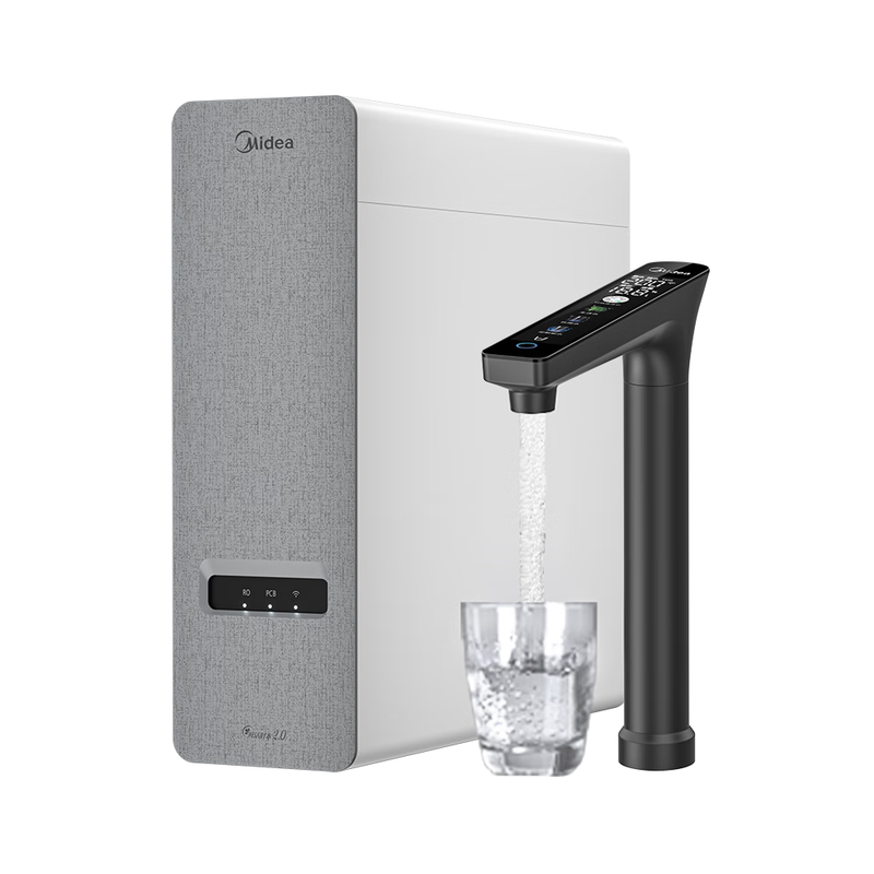 美的（Midea）净水器家用白泽1000G pro5年RO反渗透0阻垢剂 厨下式净饮机 直饮过滤器 触控屏双出水 MRC1878-1000G/台