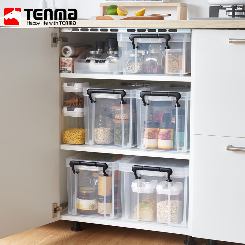 TENMA天马塑料收纳箱透明劳克斯整理箱440L衣服玩具收藏箱子车载储物箱 440L/件