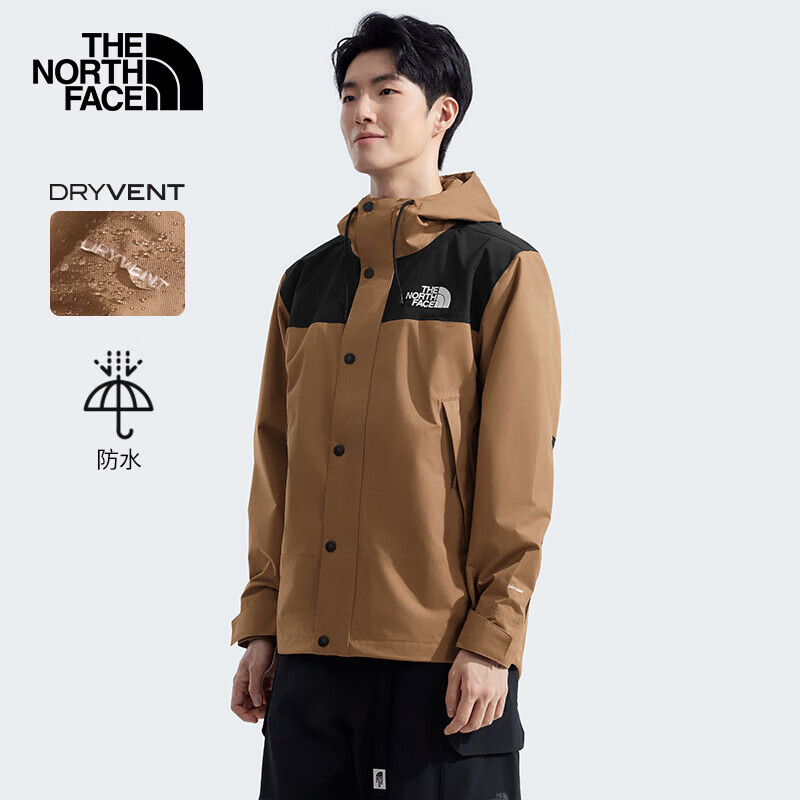 The North Face北面防风夹克情侣款户外防泼外套8DGC 奶咖棕/58W M  NF0A8DGC/件
