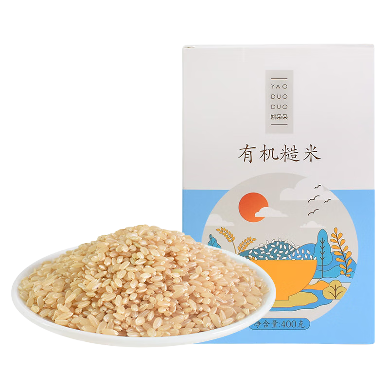 姚朵朵有机杂粮糯米煮粥早餐方便五谷杂粮 有机糙米 400g*4盒 有机杂粮/盒