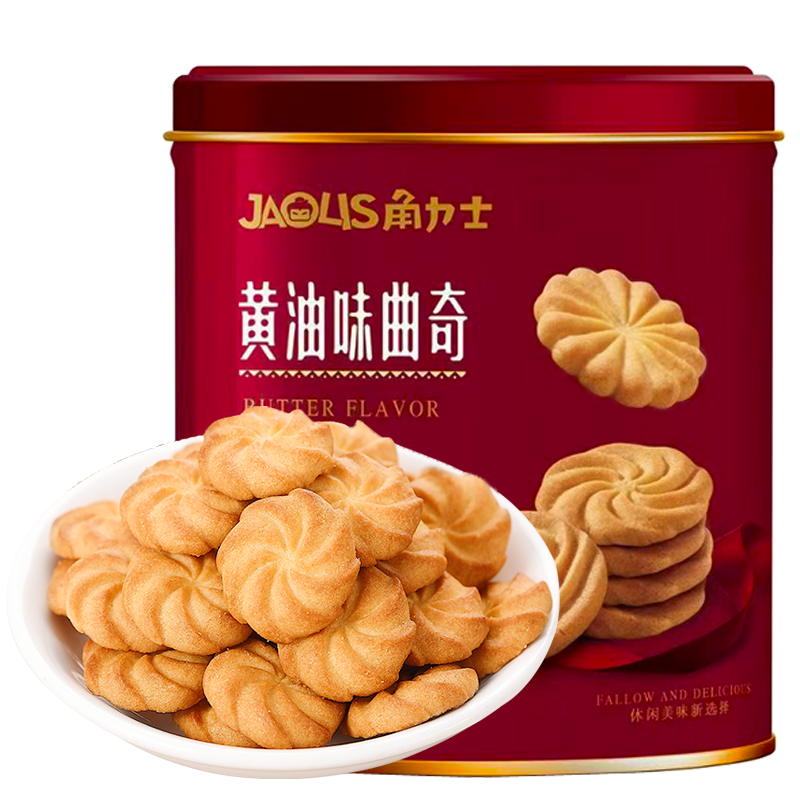 角力士（JAOLIS）黄油味曲奇饼干238g铁罐礼盒装儿童孕妇健康零食过年货送礼伴手礼 角力士 黄油味曲奇238g铁罐装/罐