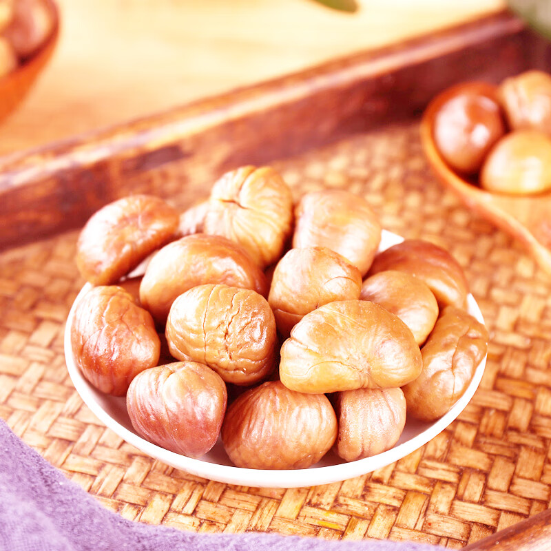 富亿农有机甘栗仁怀柔特产板栗仁燕山栗子休闲零食坚果油栗仁 60g*2袋 甘栗仁60克2袋装/包