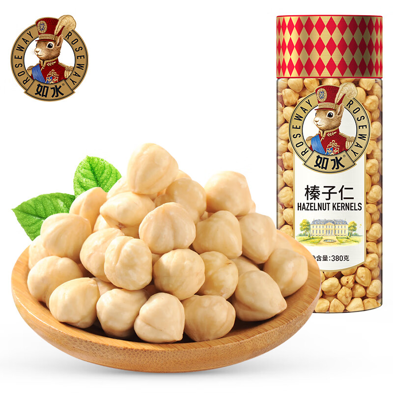 如水 榛子仁380g/罐 土耳其坚果大榛子 健康熟制干果炒货常备休闲零食 如水 榛子仁/桶
