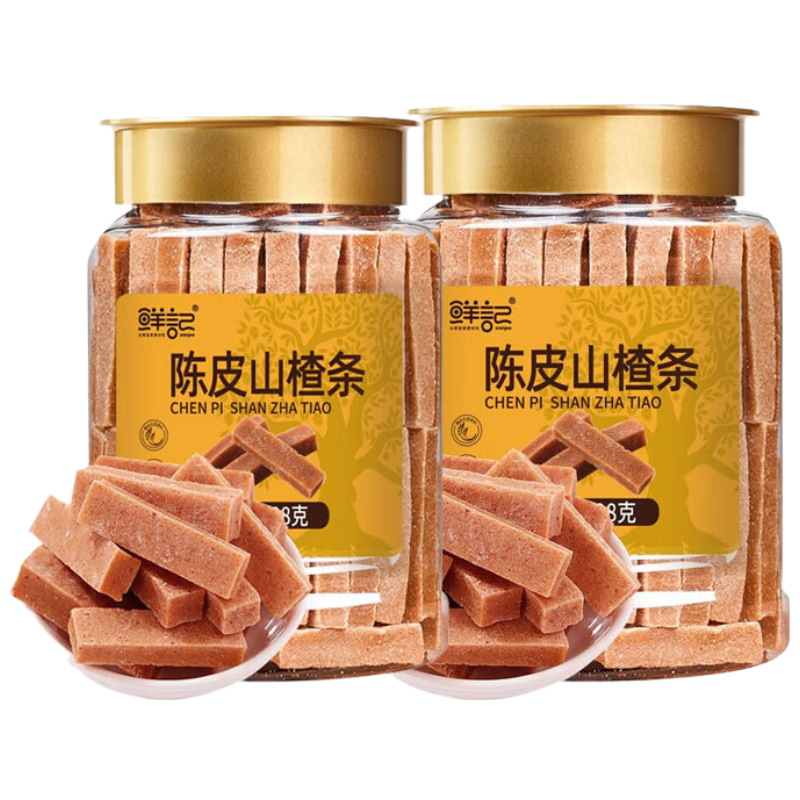 鲜记 坚果休闲零食 陈皮山楂条358g/罐*2 鲜记陈皮山楂条358g/罐/罐