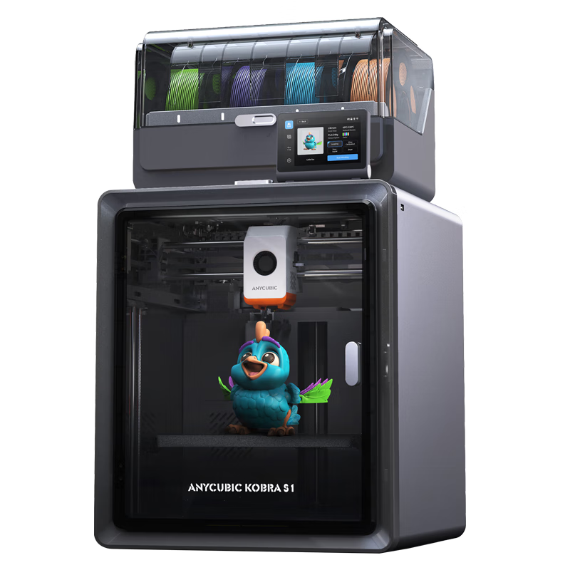 ANYCUBIC纵维立方S1C大尺寸全自动调平FDM高速桌面级家用多色打印机儿童玩具模型3D立体打印机 S1C/台