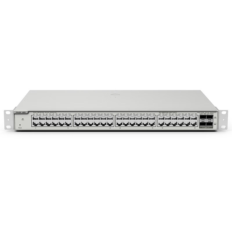 锐捷（Ruijie）48口千兆交换机三层网管核心 RG-NBS5100-48GT4SFP 千兆光纤口上联 企业级汇聚办公组网交换机 RG-NBS5100-48GT4SFP/台