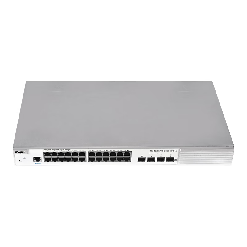 锐捷（Ruijie）24口千兆网管交换机三层核心RG-NBS5710-24GT4SFP-E 24个千兆网口 4个千兆光口 企业办公安防 RG-NBS5710-24GT4SFP-E/台