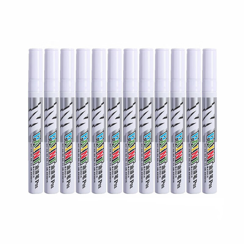 晨光（M&G）AOMY8501油漆笔记号笔 不易掉色防水 白色 12支装 AOMY8501白色/支