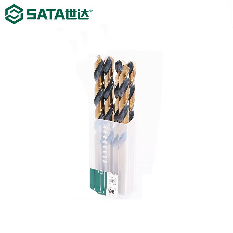 世达（SATA）5件套高速钢全磨制黑金麻花钻10.0MM 52700 52700/套