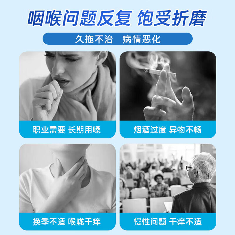 金嗓子 蜂胶舒缓喷雾喉咙痛干痒草本润喉清新口腔0酒精温和配方20ml*2支 蜂胶舒缓喷雾20ml*2/支
